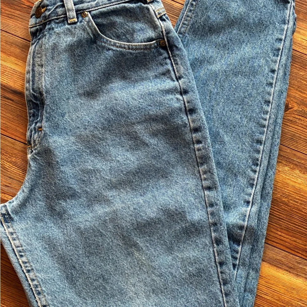 Vintage 90s Lee Women’s Jeans Size 14 Long High Rise Blue Denim USA Made - Picture 3 of 14